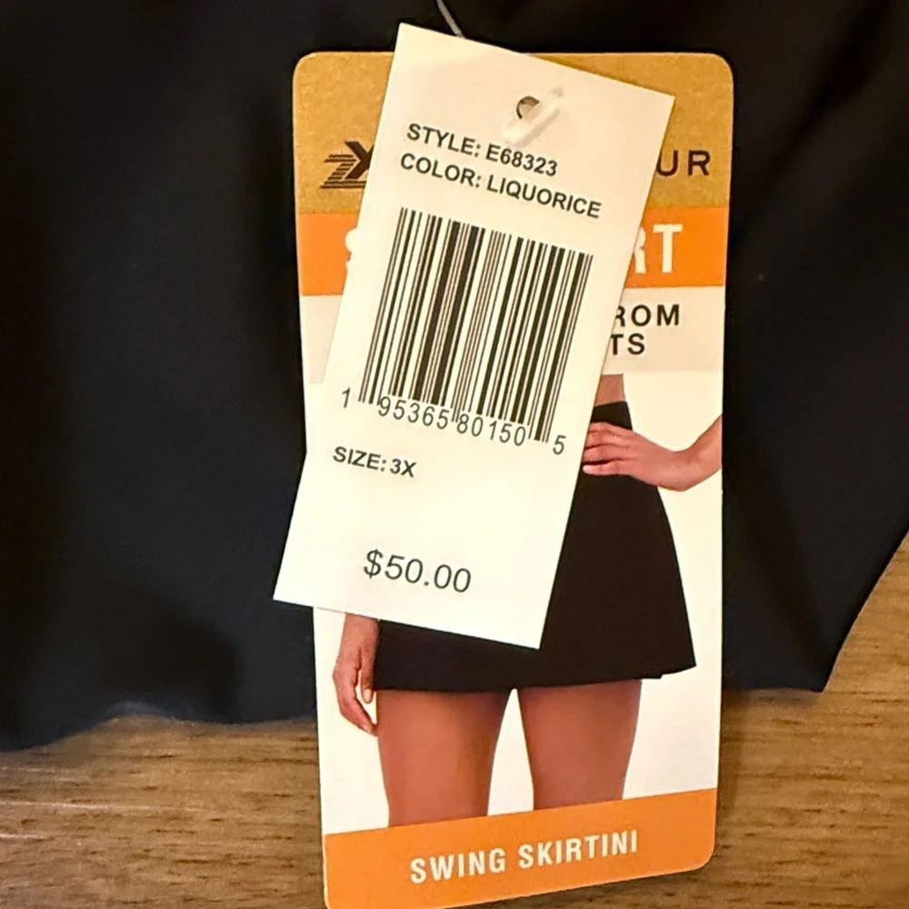 Zeroxposur Swing Skirtini Swimwear Black Women’s 3X UPF 30+ Stretch Quick Dry